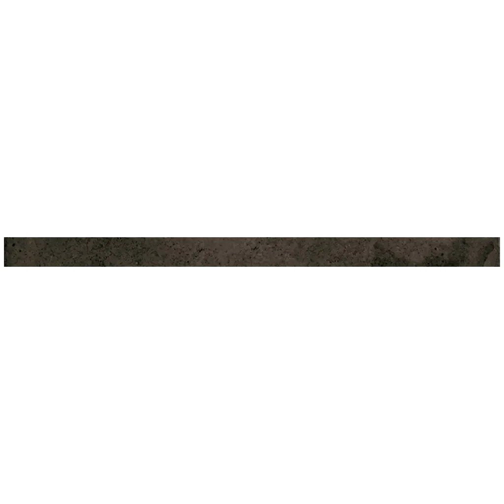 Black 0.5x8 Glossy Ceramic Pencil Tile Trim (10 pack, 0.7 sq ft/case) by Apollo Tile