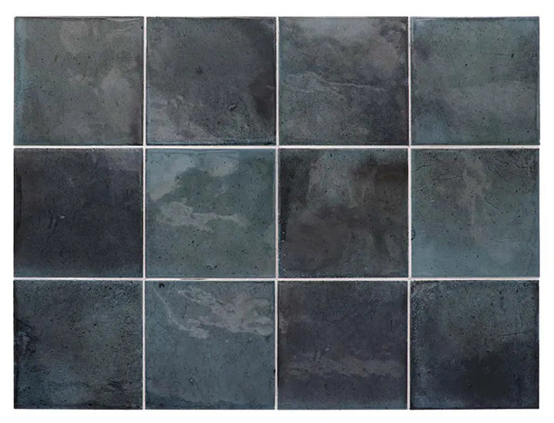 Spruce Blue 4x4 Glossy Square Ceramic Tile (60 pack, 6.48 sq ft/case) by Apollo Tile