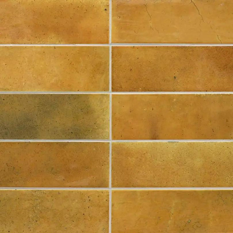 Honey Orange 2.5x8 Glossy Ceramic Subway Tile (38 pack, 5.38 sq ft/case) by Apollo Tile