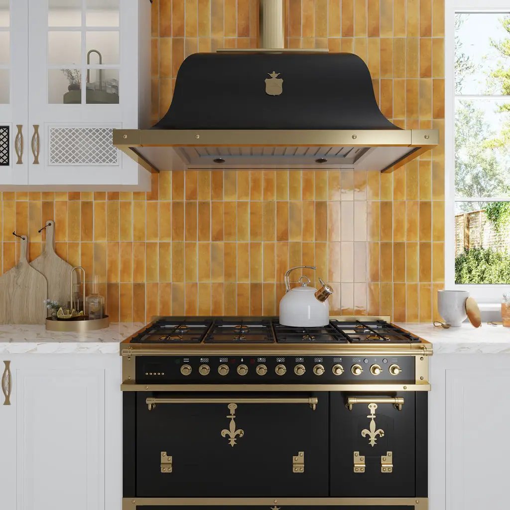 Honey Orange 2.5x8 Glossy Ceramic Subway Tile (38 pack, 5.38 sq ft/case) by Apollo Tile
