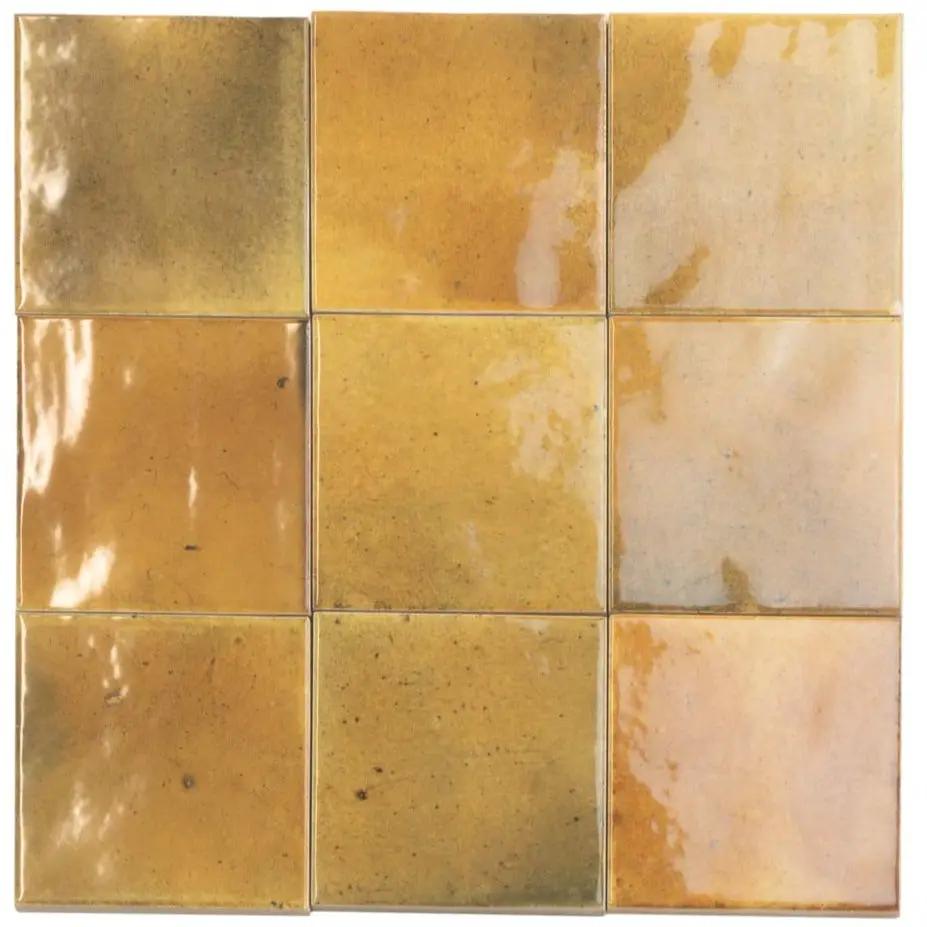 Honey Orange 4x4 Glossy Square Ceramic Tile (60 pack, 6.48 sq ft/case) by Apollo Tile