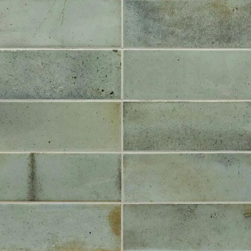 Antiek Sage Green 2.5x8 Glossy Ceramic Subway Tile (38 pack, 5.38 sq ft/case) by Apollo Tile