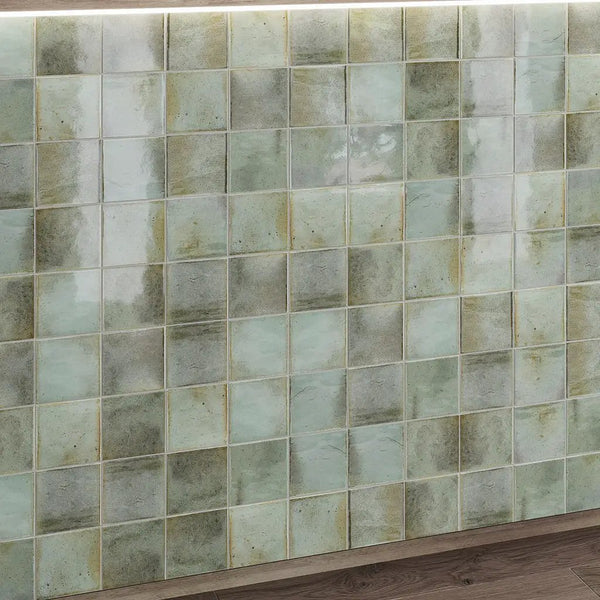 Sage Green 4x4 Glossy Ceramic Subway Tile (60 pack, 6.46 sq ft/case)