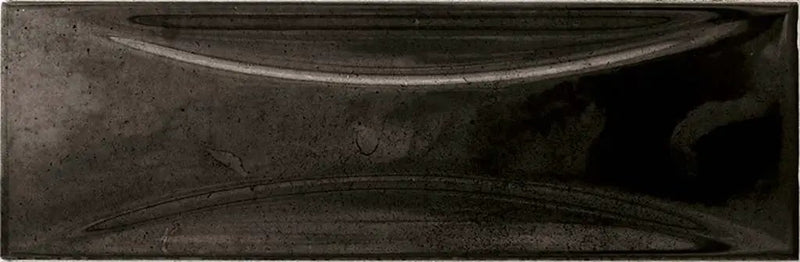 Black 2.5x8 Glossy Ceramic Subway Deco Tile (38 pack, 5.38 sq ft/case) by Apollo Tile