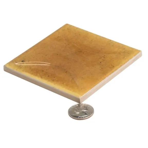 Honey Orange 4x4 Glossy Ceramic Square Deco Tile (50 pack, 5.39 sq ft/case) by Apollo Tile