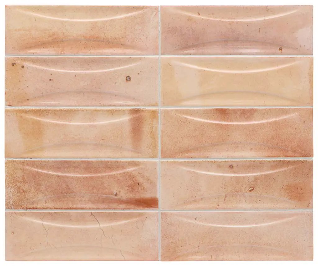 Pink 2.5x8 Glossy Ceramic Subway Deco Tile (38 pack, 5.38 sq ft/case) by Apollo Tile