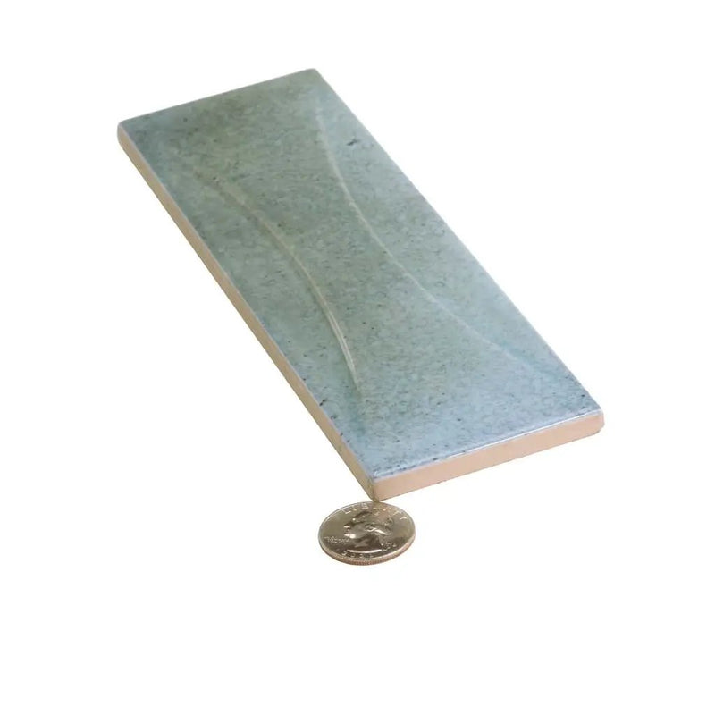 Blue 2.5x8 Glossy Ceramic Subway Deco Tile (38 pack, 5.38 sq ft/case) by Apollo Tile