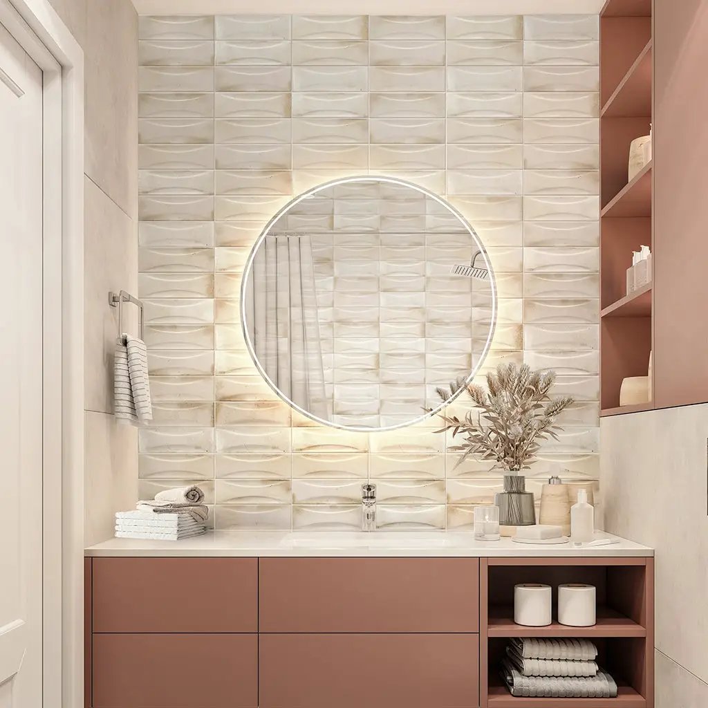 White 2.5x8 Glossy Ceramic Subway Deco Tile (38 pack, 5.38 sq ft/case) by Apollo Tile