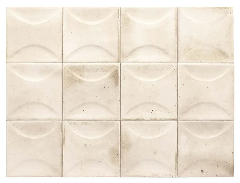 White 4x4 Glossy Ceramic Square Deco Tile (60 pack, 6.68 sq ft/case) by Apollo Tile