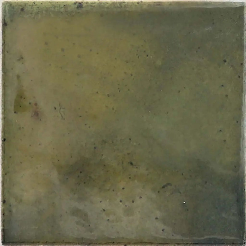 Olive Green 4x4 Glossy Square Ceramic Tile (60 pack, 6.46 sq ft/case) by Apollo Tile