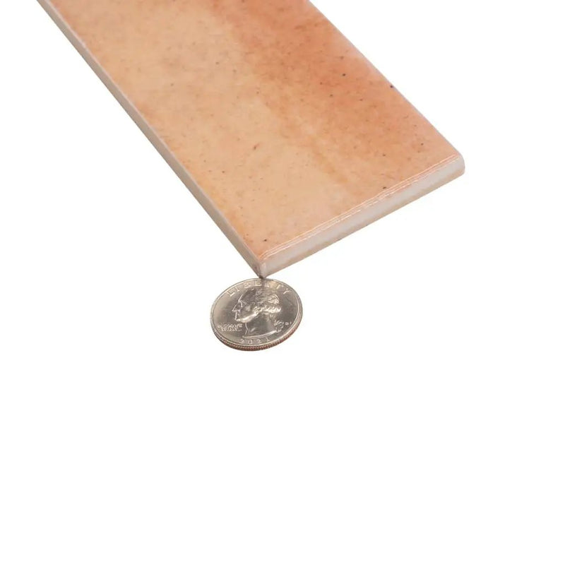 Pink 2.5x8 Glossy Ceramic Subway Tile (38 pack, 5.38 sq ft/case) by Apollo Tile