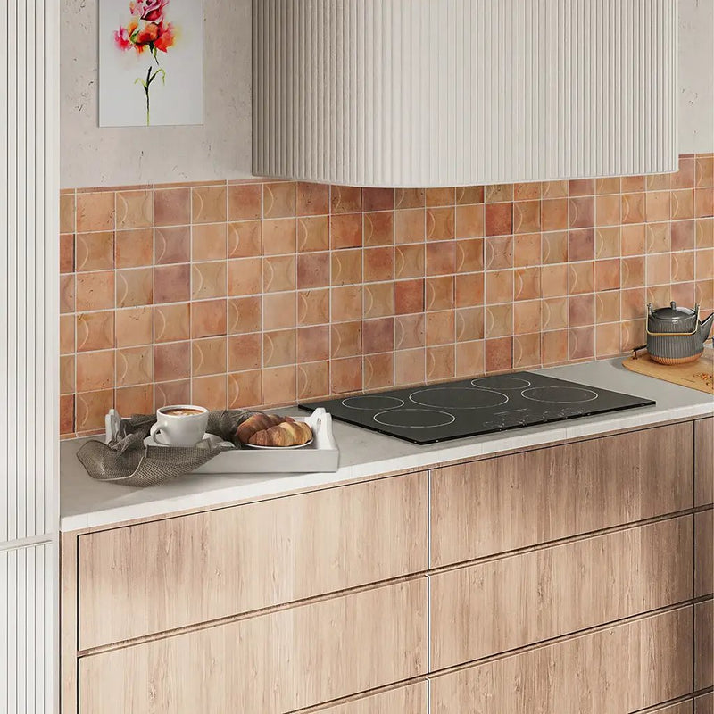Pink 0.5x8 Glossy Ceramic Pencil Tile Trim (10 pack, 0.7 sq ft/case) by Apollo Tile