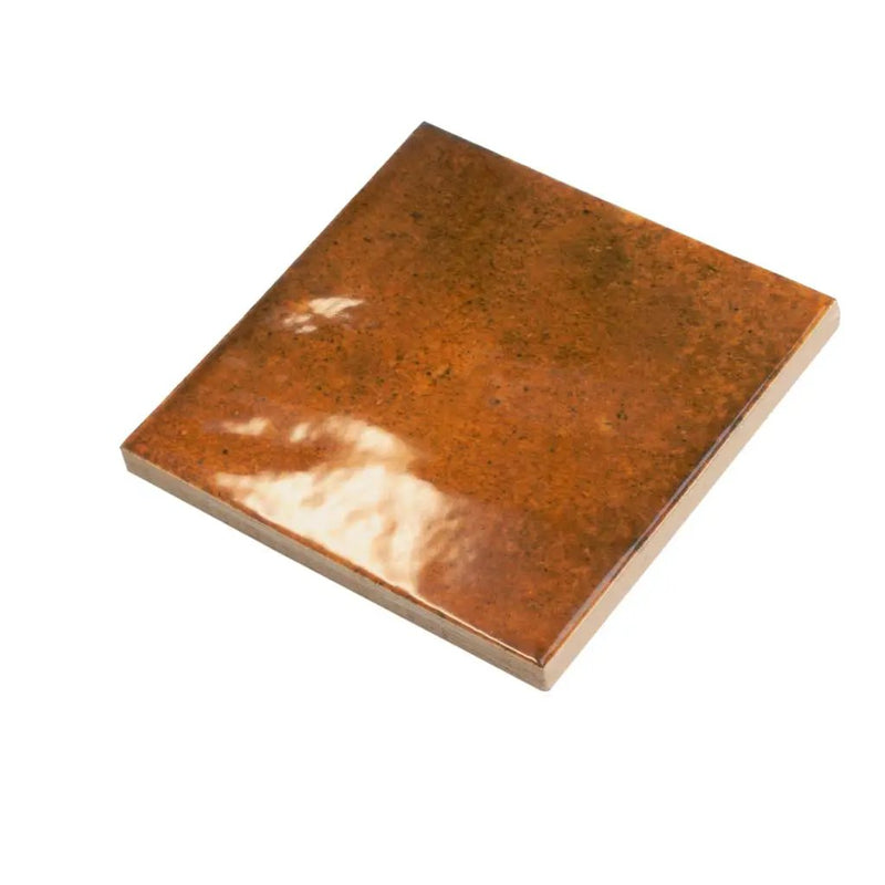 Red 4x4 Glossy Square Ceramic Tile (60 pack, 6.46 sq ft/case) by Apollo Tile