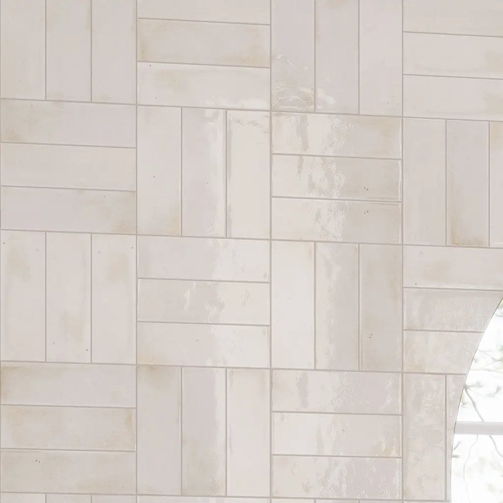 White 2.5x8 Glossy Ceramic Subway Tile (38 pack, 5.38 sq ft/case) by Apollo Tile