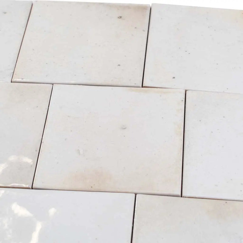 White 4x4 Glossy Square Ceramic Tile (60 pack, 6.46 sq ft/case) by Apollo Tile