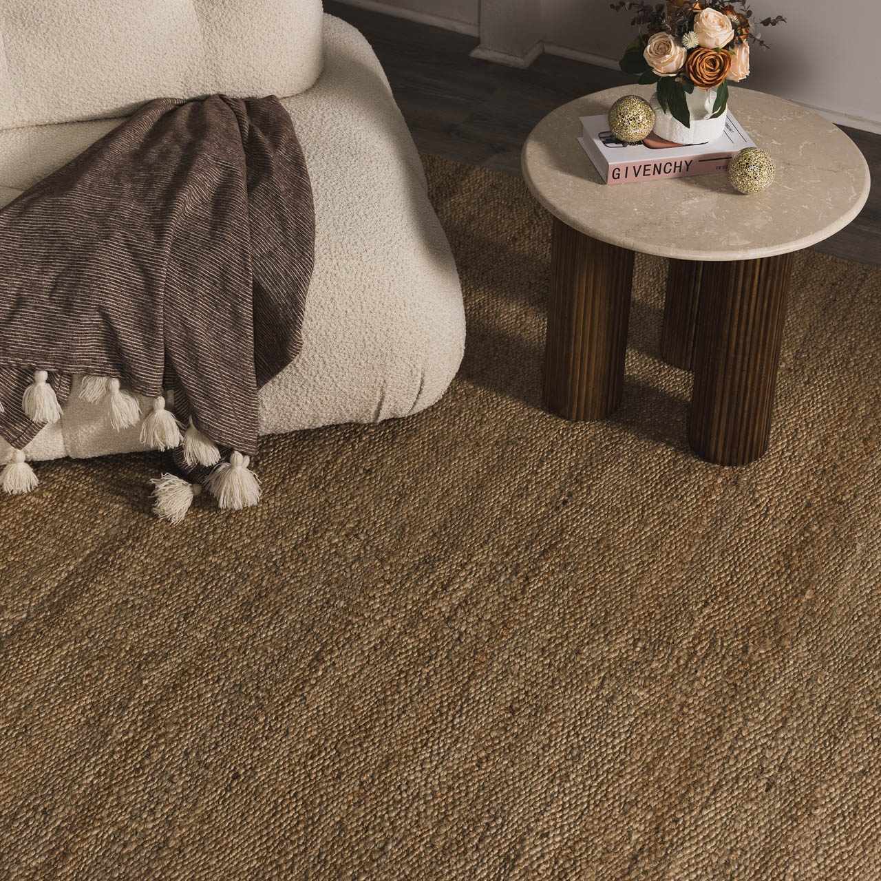 Senneterre Natural Jute Rug by Boutique Rugs