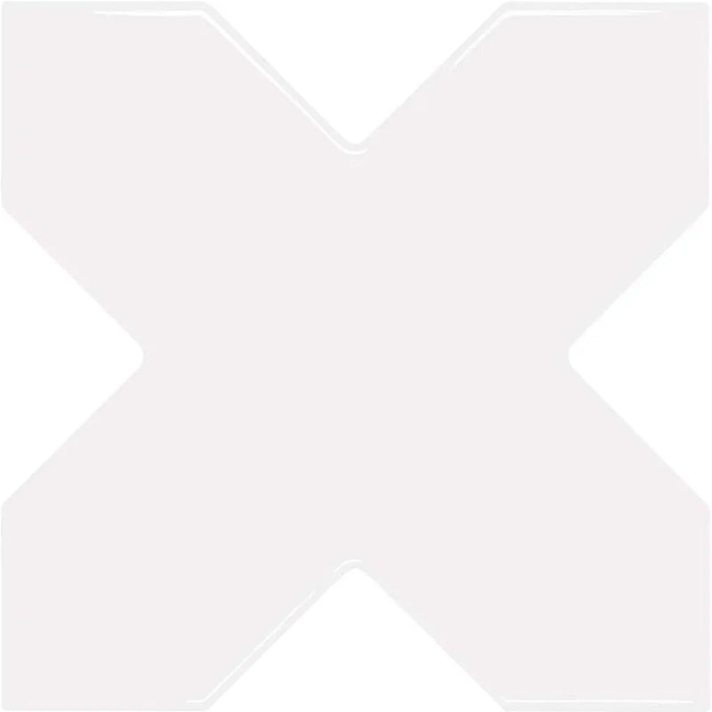 Pearl White 5x5 Glossy Cross Ceramic Tile (27 pack, 5.37 sq ft/case) by Apollo Tile