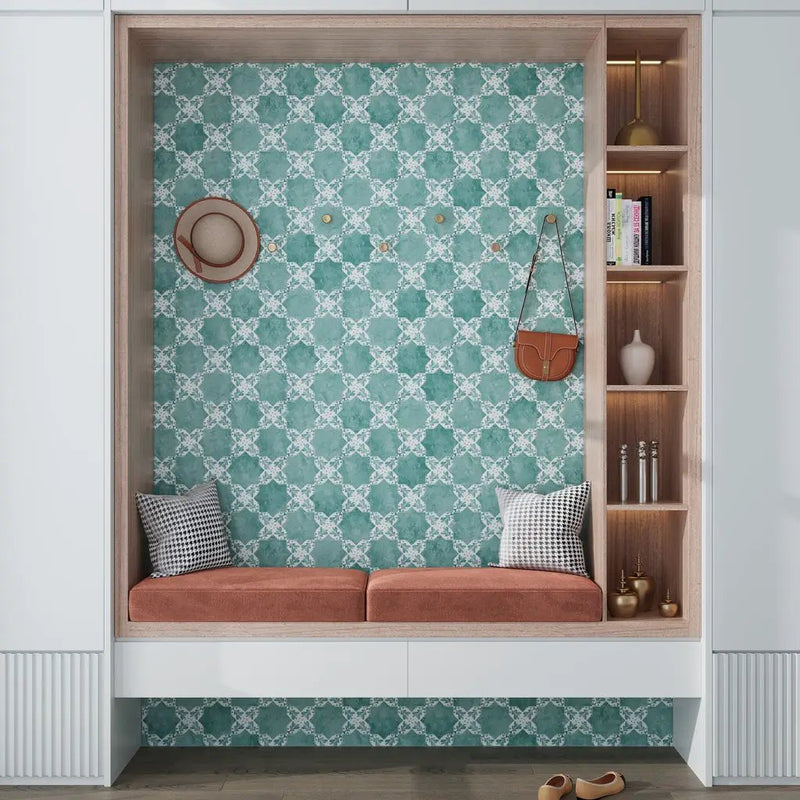 Pistachio Green 5x5 Matte Ceramic Cross Deco Tile (27 pack, 5.37 sq ft/case) by Apollo Tile