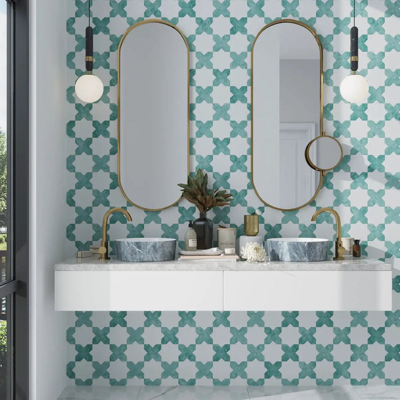 Pistachio Green 5x5 Matte Cross Ceramic Tile (27 pack, 5.37 sq ft/case) by Apollo Tile