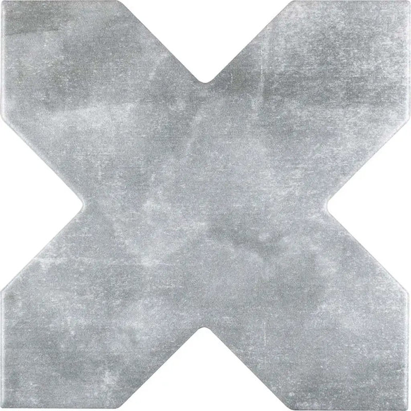 Light Grey 5x5 Matte Cross Ceramic Tile (27 pack, 5.37 sq ft/case) by Apollo Tile