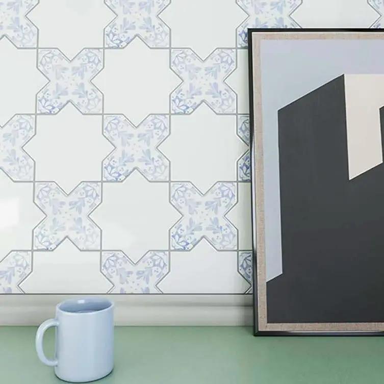 White 5x5 Matte Star Ceramic Tile (27 pack, 5.37 sq ft/case) by Apollo Tile