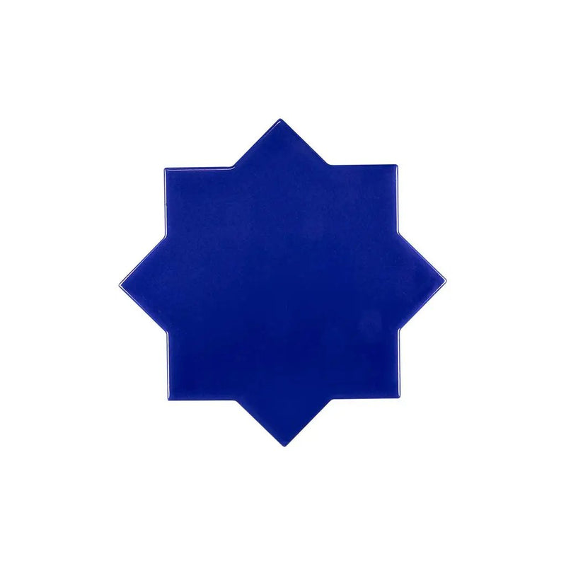Cobalt Blue 5x5 Glossy Star Ceramic Tile (27 pack, 5.37 sq ft/case) by Apollo Tile