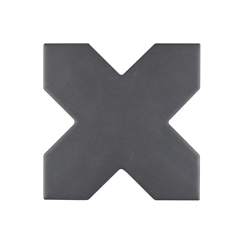 Black 5x5 Matte Cross Ceramic Tile (27 pack, 5.37 sq ft/case) by Apollo Tile