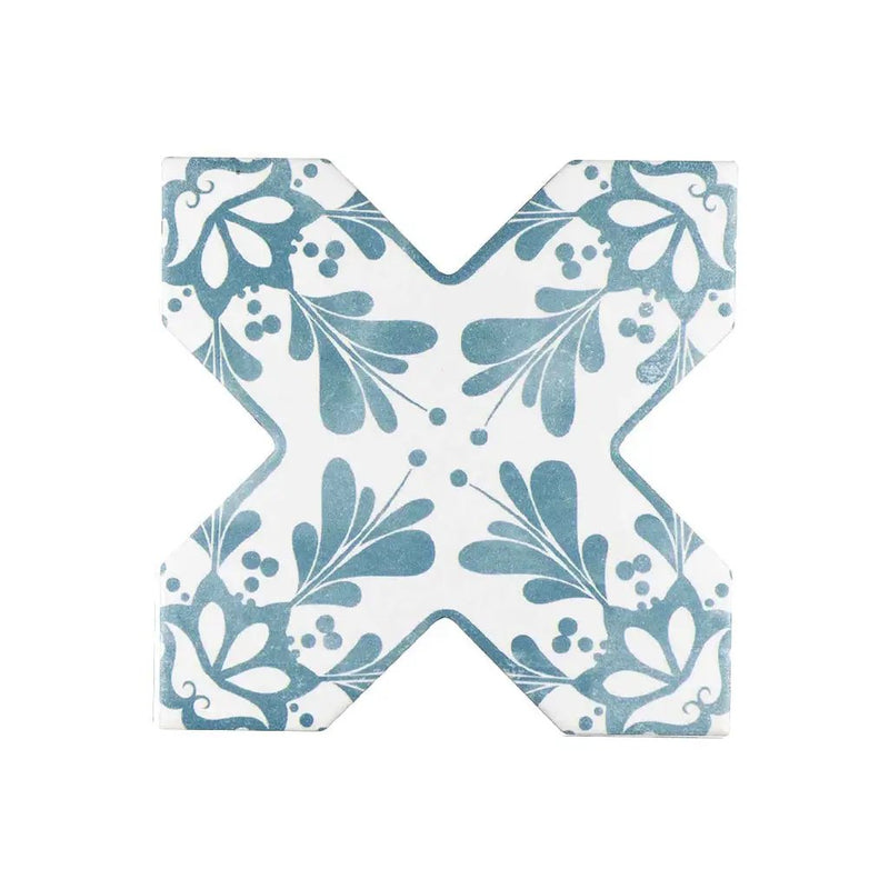 Pistachio Green 5x5 Matte Ceramic Cross Deco Tile (27 pack, 5.37 sq ft/case) by Apollo Tile