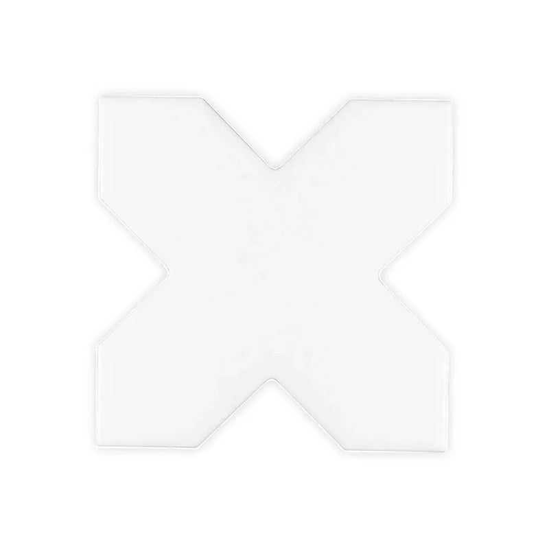 White 5x5 Matte Cross Ceramic Tile (27 pack, 5.37 sq ft/case) by Apollo Tile