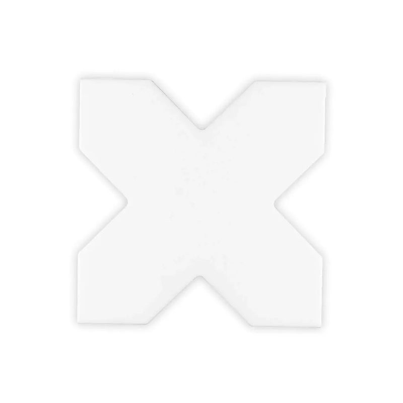White 5x5 Matte Cross Ceramic Tile (27 pack, 5.37 sq ft/case) by Apollo Tile