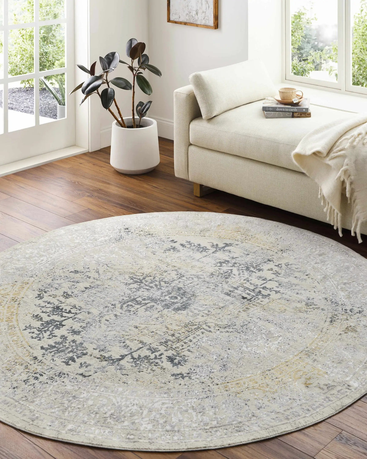Morriston Faux Silk Rug, installed in a room 4