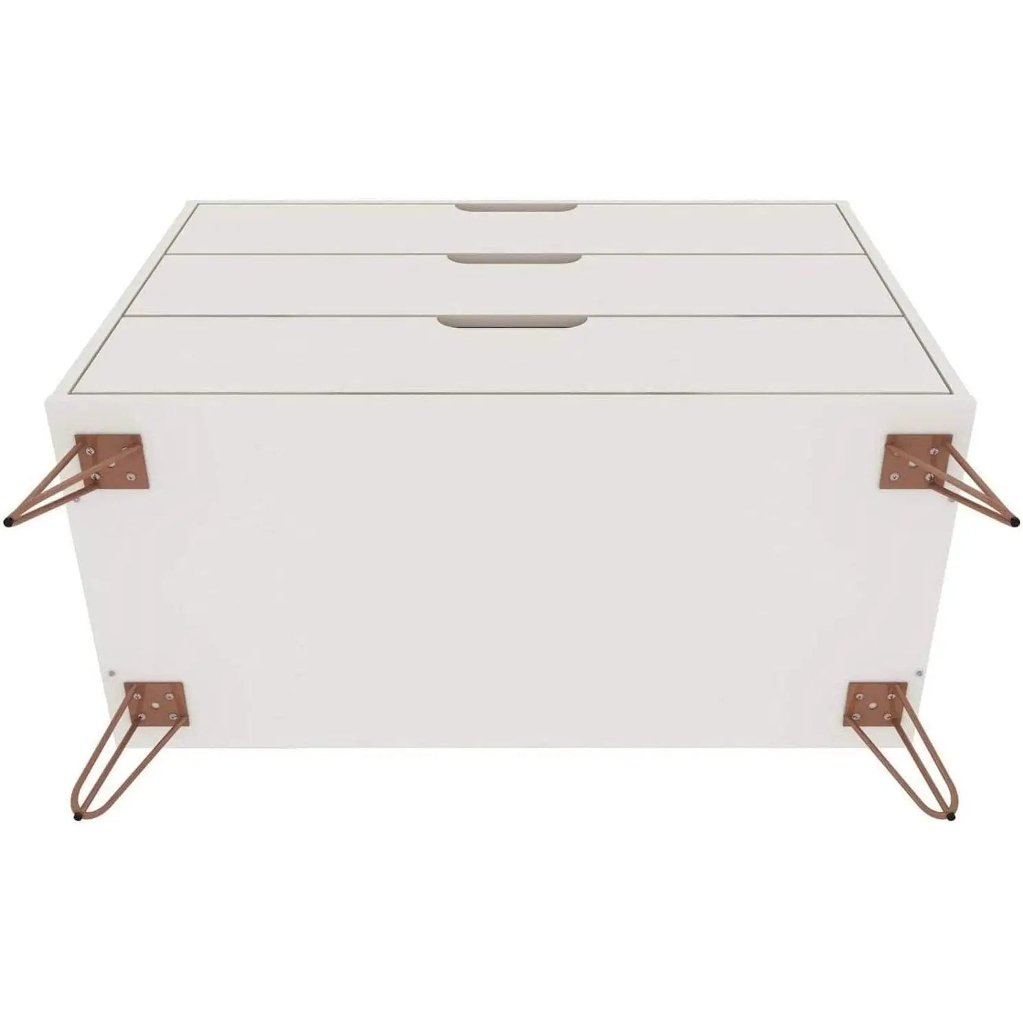 Modern Scandinavian Style Bedroom 3-Drawer Dresser in Off-White Finish by HomePacific