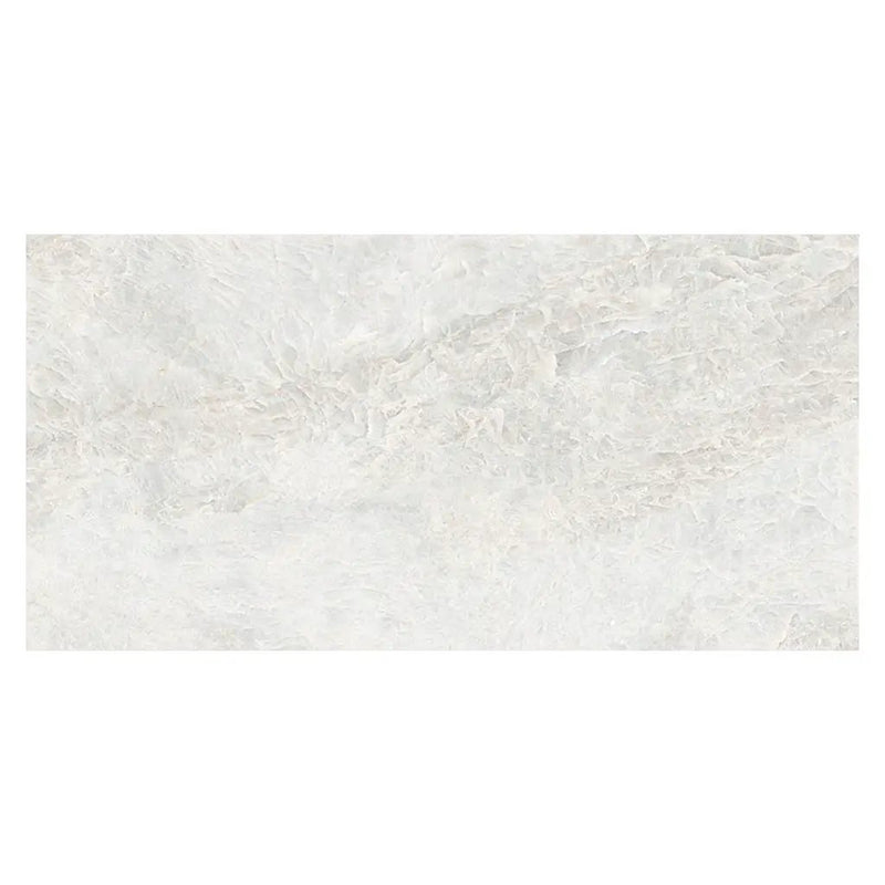 Frosted White 24x48 Polished Porcelain Large Format Tile (2 pack, 15.49 sq ft/case) by Apollo Tile
