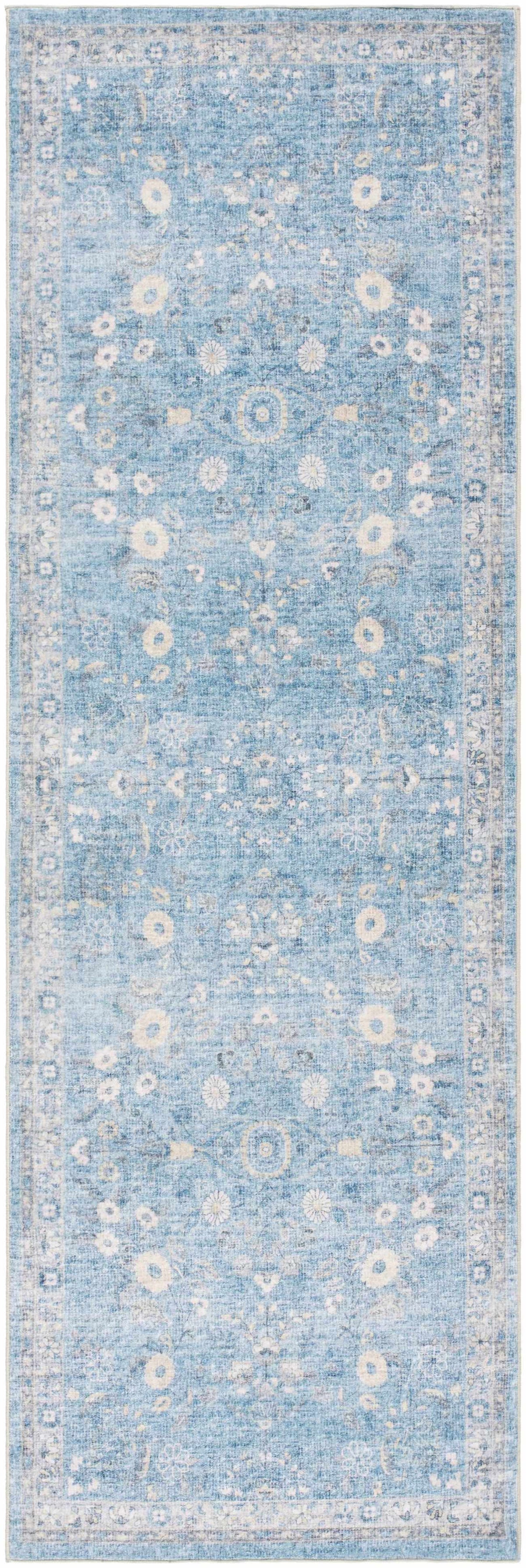 Meyly Blue Washable Area Rug, photo 4 of 6
