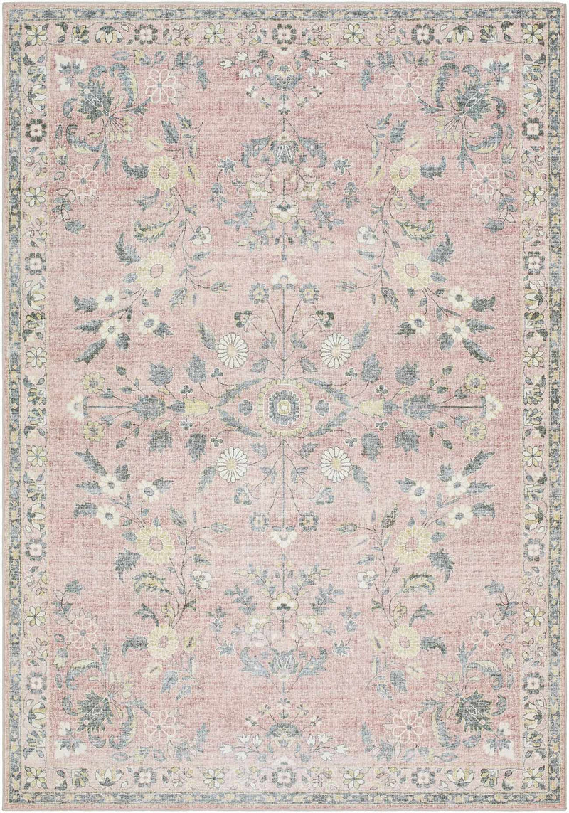 Meyly Pink Washable Area Rug by Boutique Rugs