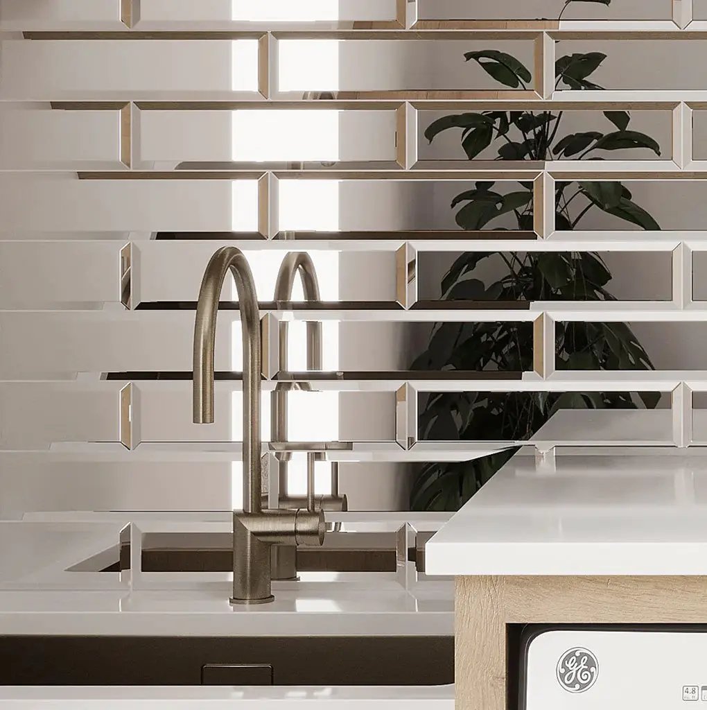 Clear Glass 3x12 Polished Glass Subway Tile (20 pack, 5 sq ft/case) by Apollo Tile