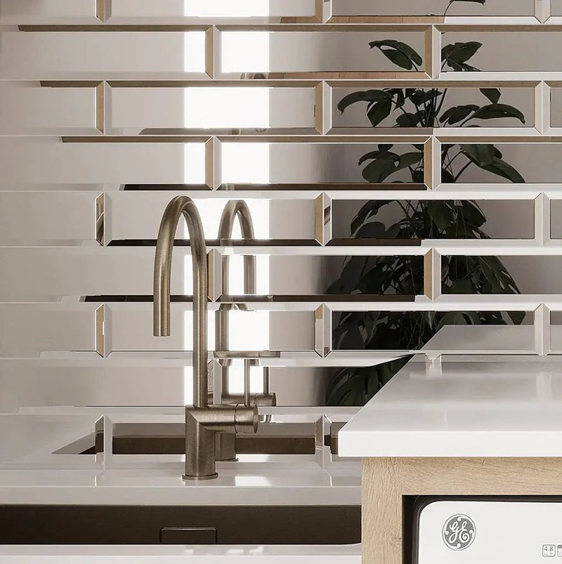 Clear Glass 3x12 Polished Glass Subway Tile (20 pack, 5 sq ft/case) by Apollo Tile