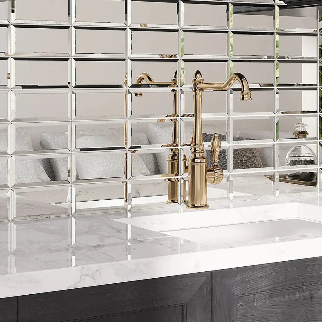 Clear Glass 3x6 Polished Glass Subway Tile (40 pack, 5 sq ft/case) by Apollo Tile