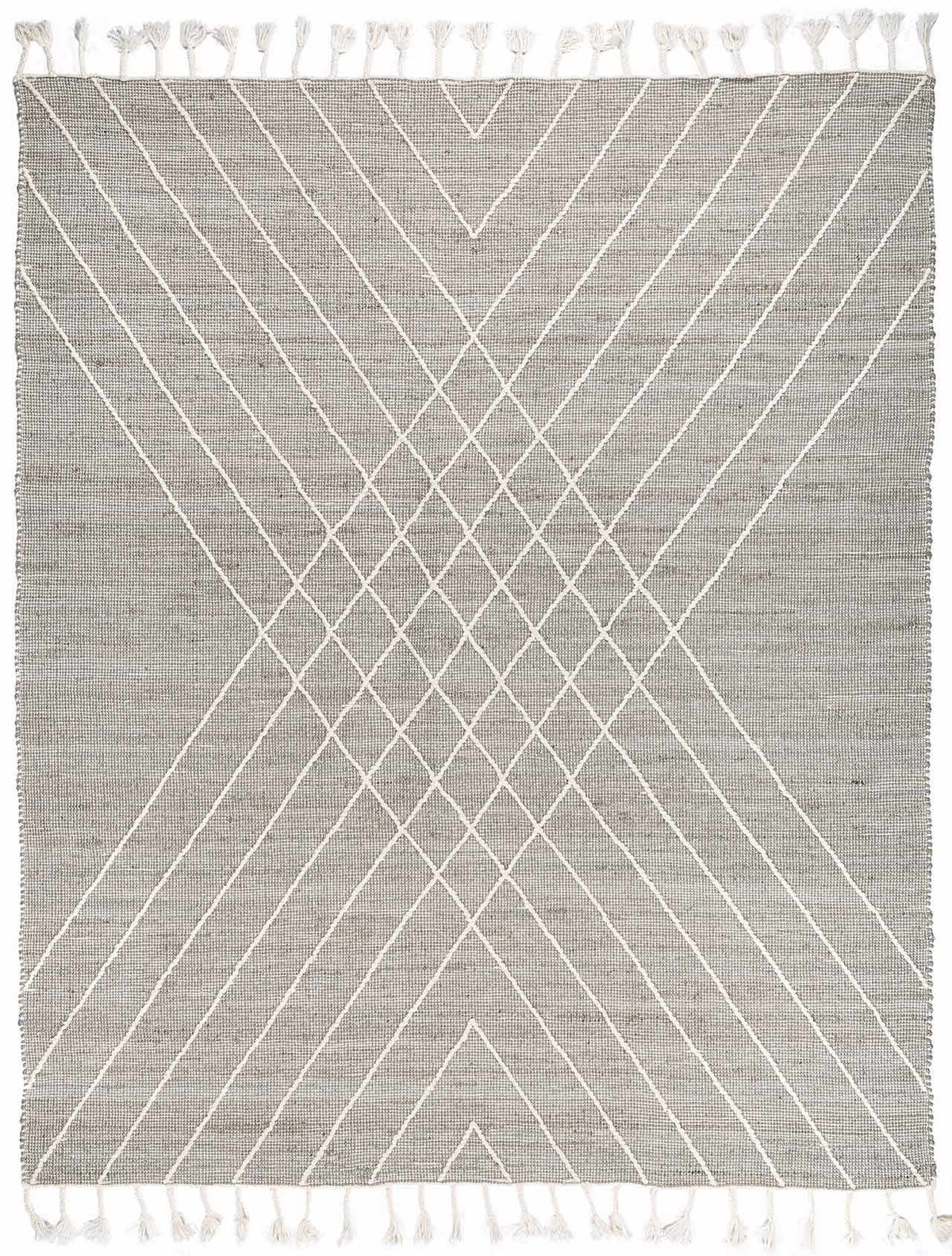 Marbletown Jute&Wool Blend Rug with Tassels - Clearance