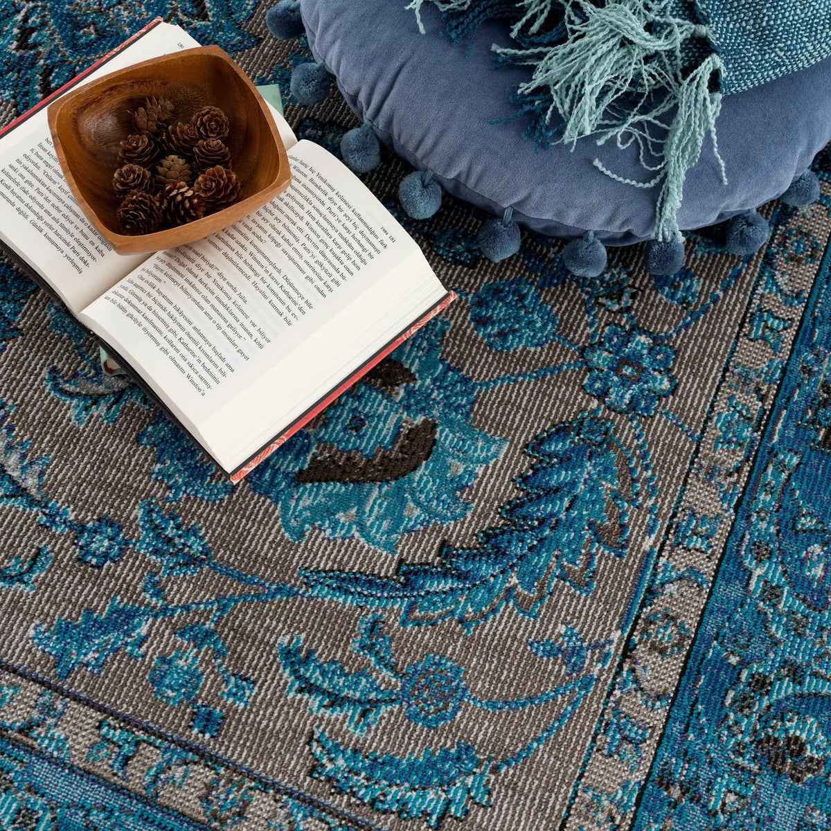 Mardina Turquoise Area Rug - Clearance, photo 14 of 17
