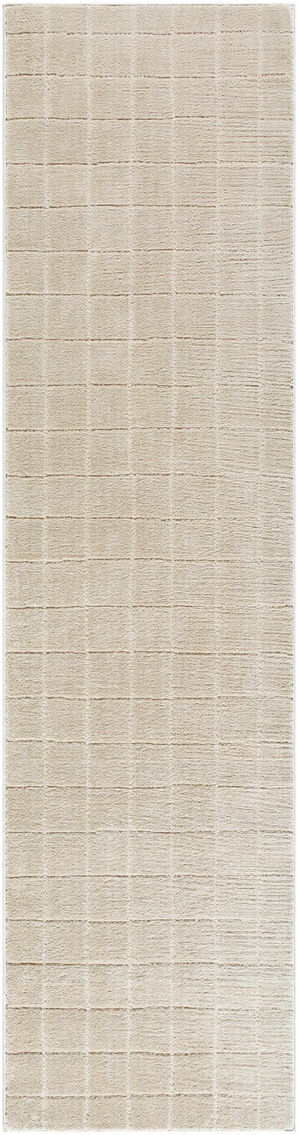 Cascade Checkered Beige Area Rug, photo 4 of 9