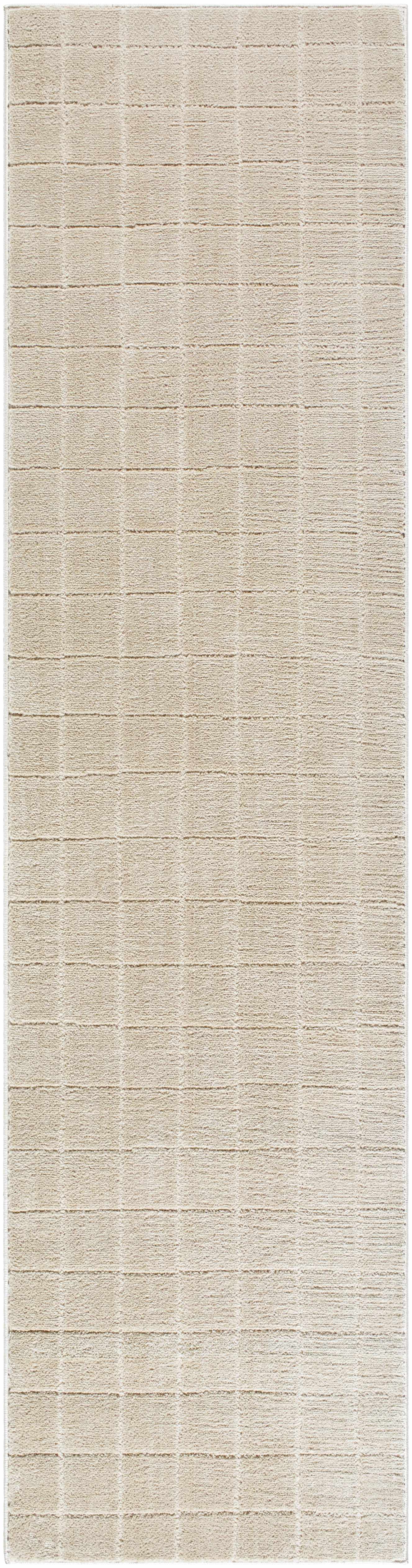 Cascade Checkered Beige Area Rug by Boutique Rugs