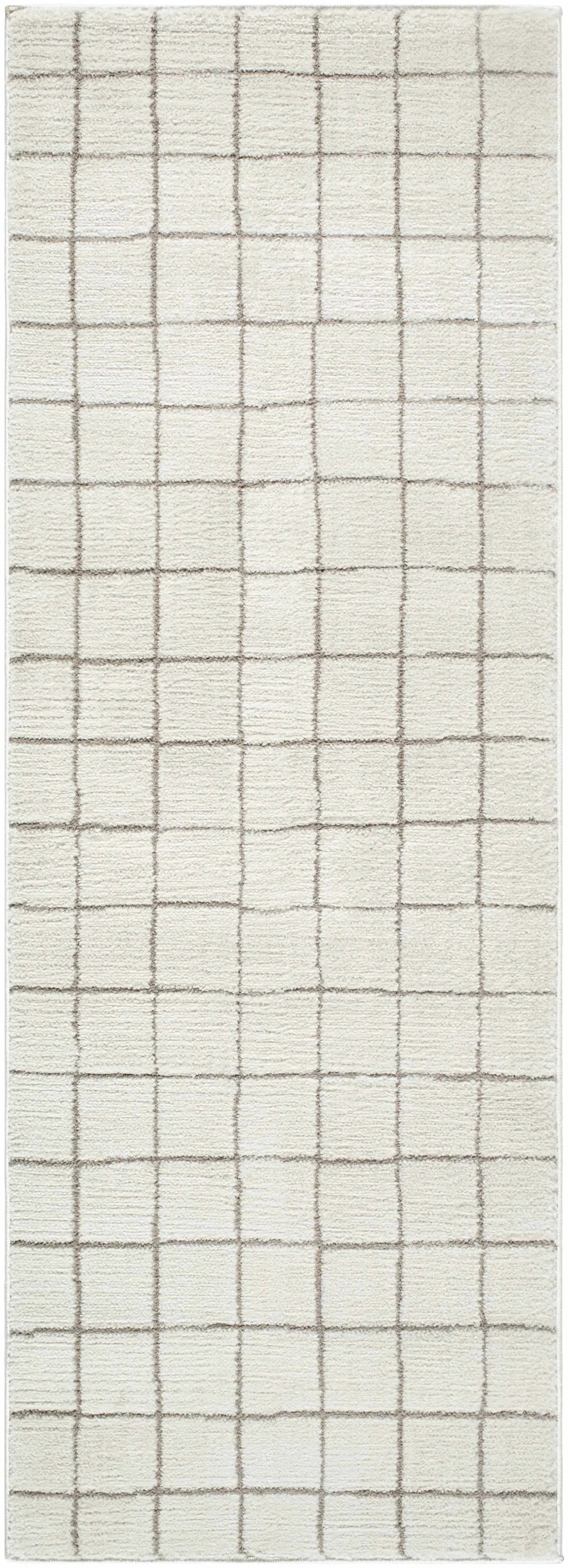 Cascade Checkered Ivory Area Rug by Boutique Rugs