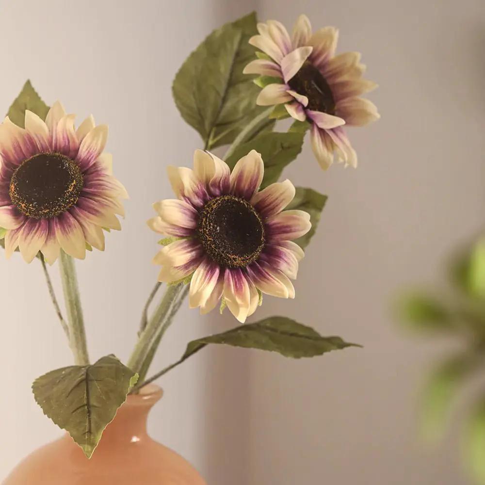 One-Head Artificial Sunflower Stem 19.7" Tall by RusticReach