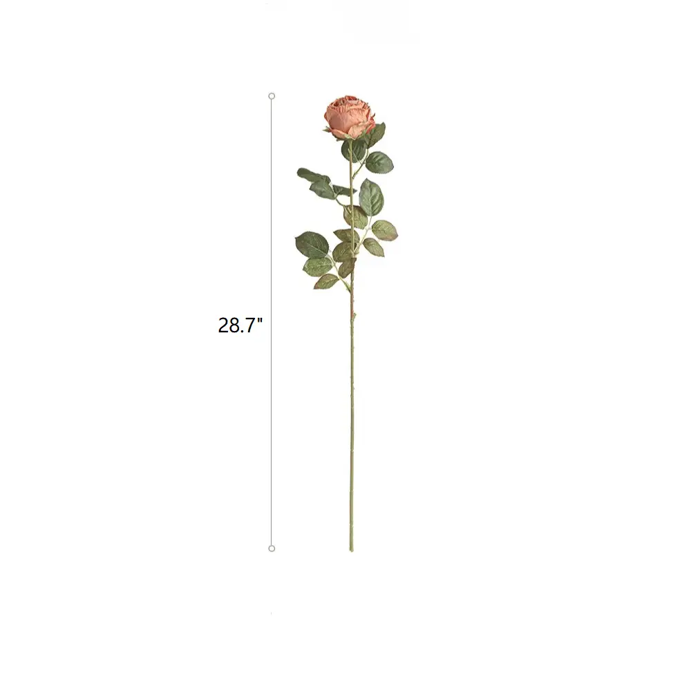 Artificial Single Rose Stem 28.7" Tall by RusticReach