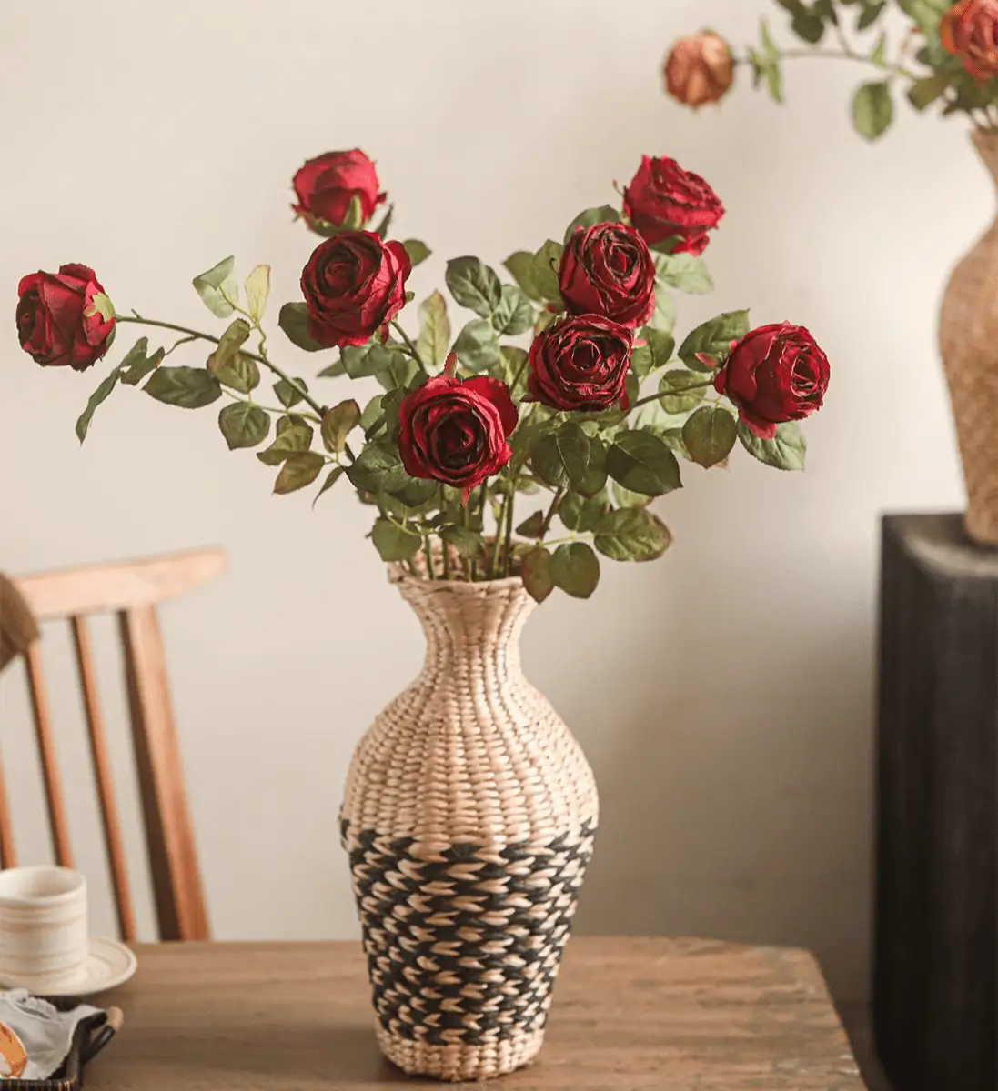 Artificial Single Rose Stem 28.7" Tall by RusticReach
