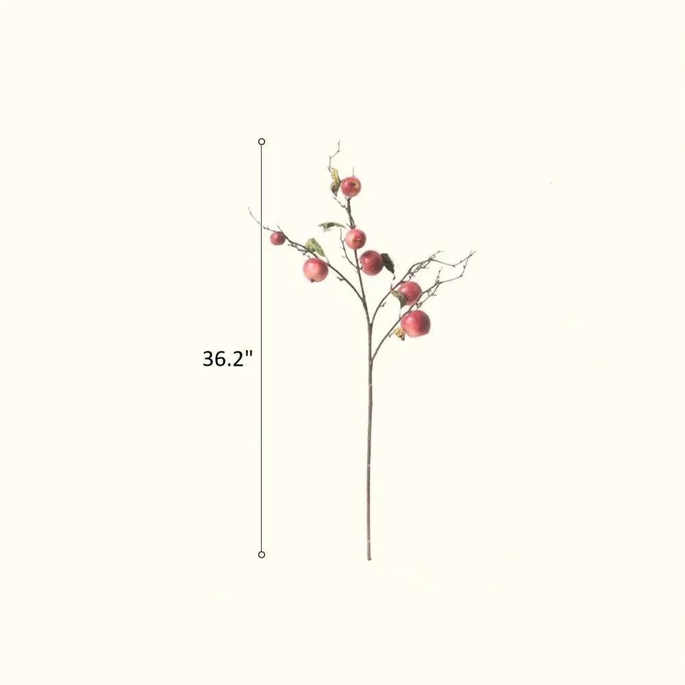 Faux Red Apple Branch Stem 36" Tall by RusticReach