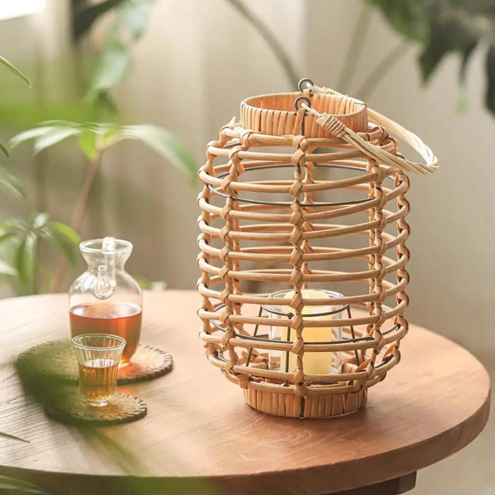 Decorative Bamboo Woven Lantern Holder by RusticReach