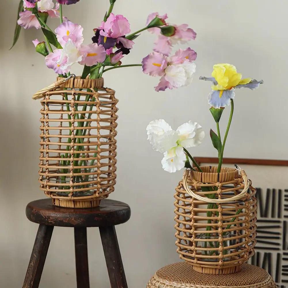 Decorative Bamboo Woven Lantern Holder by RusticReach