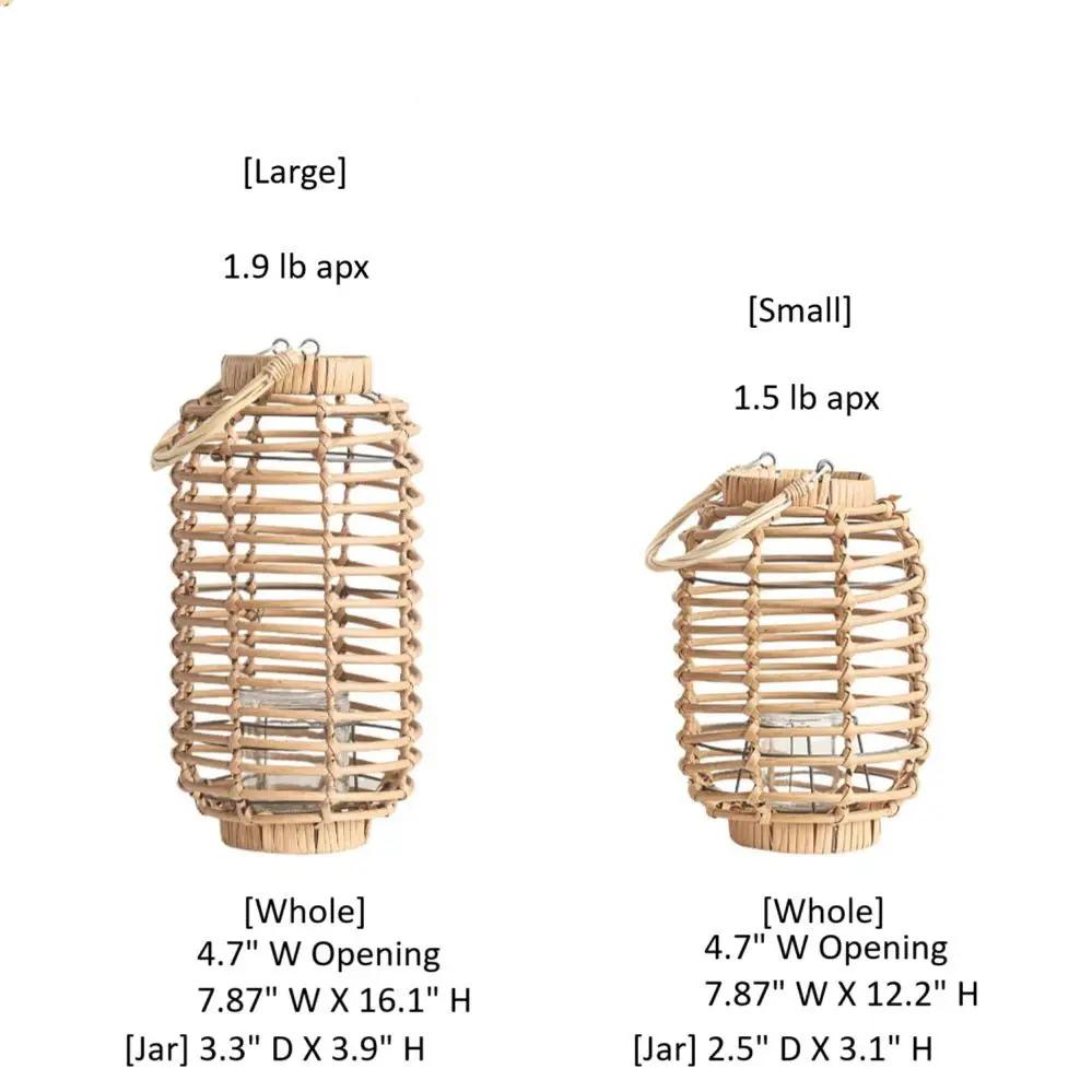 Decorative Bamboo Woven Lantern Holder by RusticReach